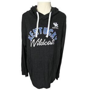 Kentucky Wildcats Women's Hooded Long Sleeve T-Shirt Gray Blue
